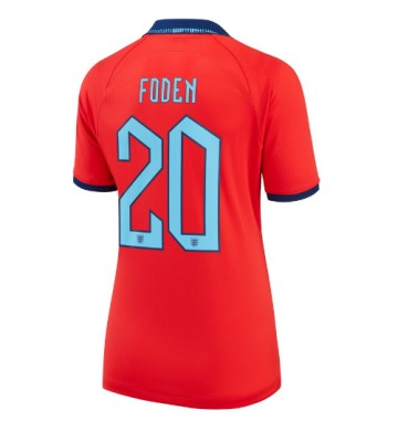 Anglia Phil Foden #20 Koszulka Wyjazdowych Kobiety MŚ 2022 Krótki Rękaw